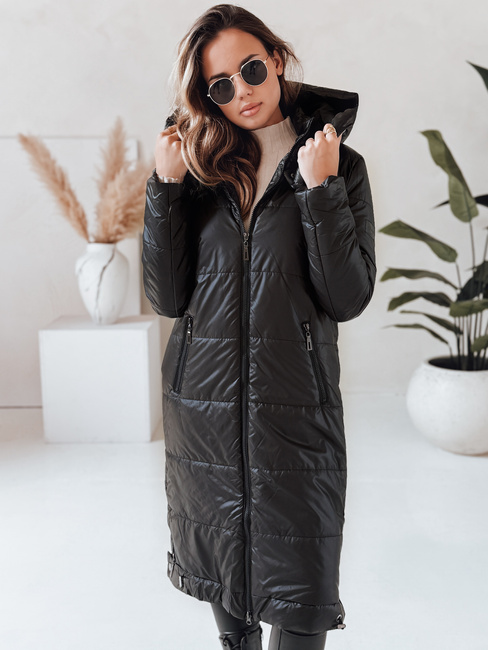 Damen Übergangsjacke ORVITA gesteppt mit Kapuze schwarz Dstreet TY5024