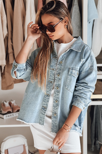 Damen-Jeansjacke in Übergröße TONACIO blau Dstreet TY4907