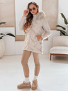 Damen Winterjacke LOVEINSIDE gesteppt mit Fell beige Dstreet TY5053