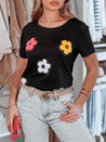 Damen T-Shirt mit Blumenmuster DAISYLA schwarz Dstreet RY2744