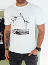 Herren T-shirt mit Aufdruck Farbe Weiß DSTREET RX5499_1