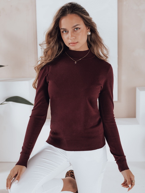 Damen Halb-Rollkragenpullover TARLENA burgundy Dstreet MY2480