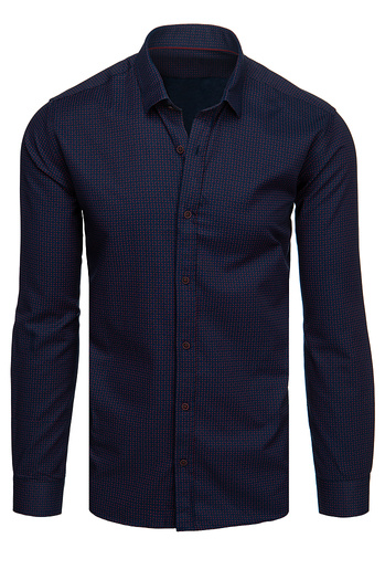 Herren Freizeithemd langarm dunkel lila Dstreet DX2625