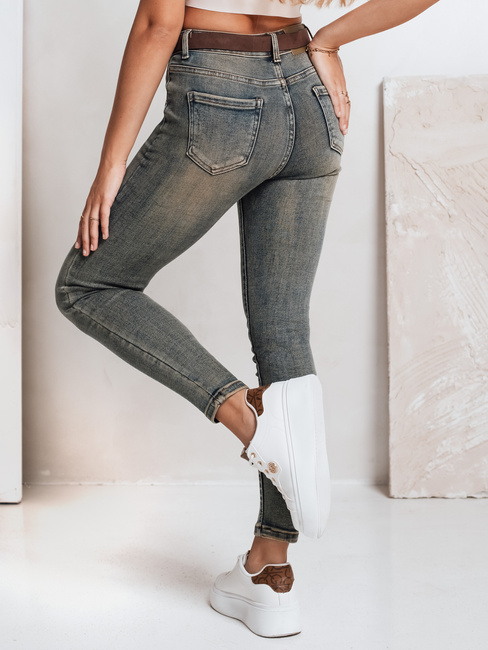 Damen Skinny Jeans mit Gürtel blau Dstreet UY2810