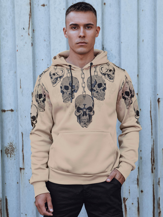 Herren-Kapuzenpullover beige Dstreet BX5842