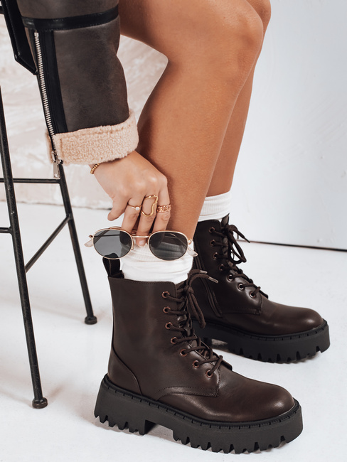 Damen isolierte Trapper braun Dstreet ZY1206