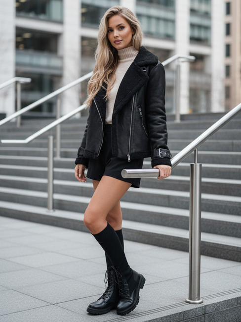 Damen Sockenstiefel schwarz Dstreet ZY1014