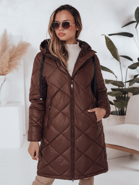 Damen Winterjacke SNOWVIBE braun gesteppt Dstreet TY4989