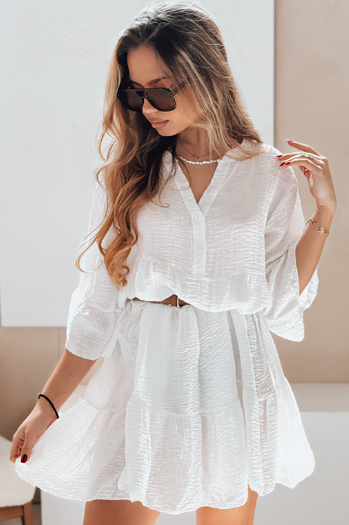 Sommer-Musselin-Kleid LYVONNE weiß Dstreet EY2613