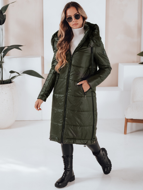 Damen Übergangsjacke ORVITA gesteppt mit Kapuze grün Dstreet TY5025