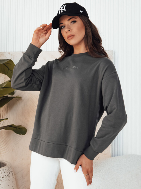 Damen Sweatshirt ohne Kapuze ERIAN Farbe Graphite DSTREET BY1276