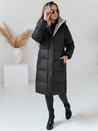 WINTERMISS Damen Winter lange Steppjacke mit Kapuze schwarz Dstreet TY4967