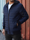 Herren Übergangsjacke mit gesteppter Kapuze navy blau Dstreet TX4936_3