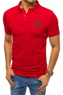 Herren Poloshirt mit Stickerei Rot Dstreet PX0469