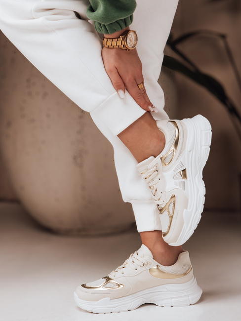 Damen sportliche Turnschuhe AURAVIBE beige Dstreet ZY0620