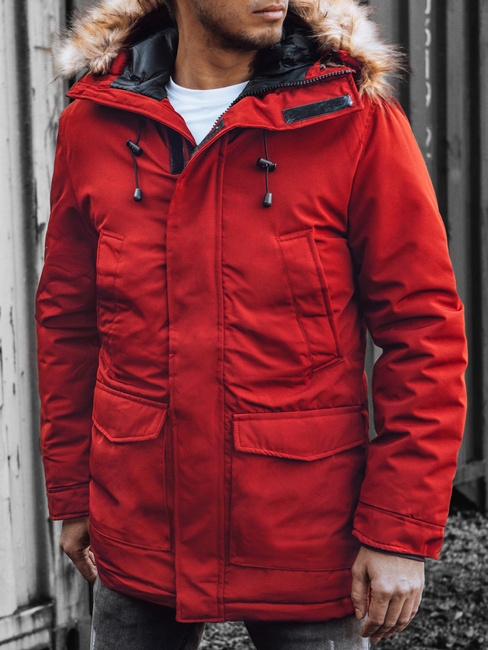 Herren Winter Parka Jacke rot Dstreet TX2995