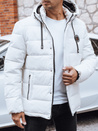 Herren Steppwinterjacke mit Kapuze weiß Dstreet TX5056