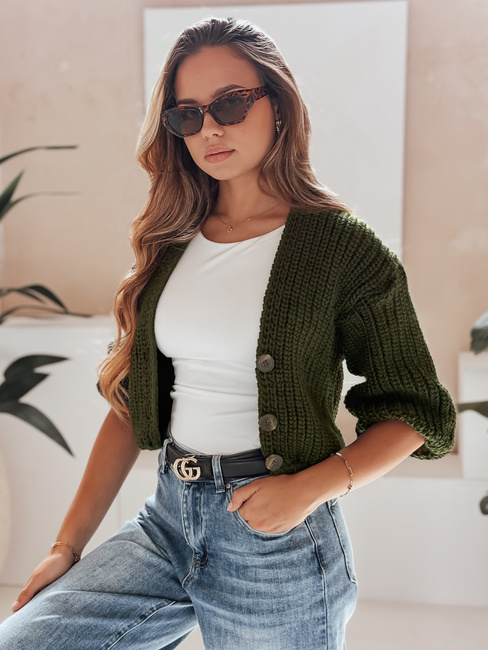 Damen Strickjacke NUTI Farbe Grün DSTREET MY1672