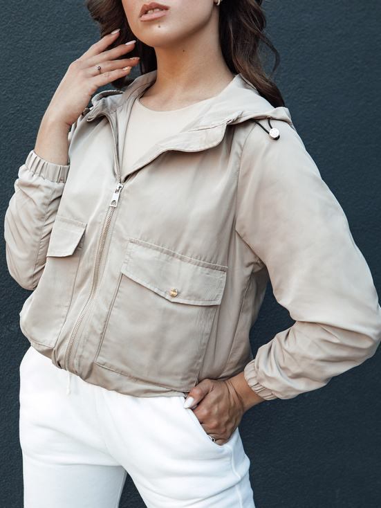 Damen Übergangsjacke mit Kapuze BELIJ beige Dstreet TY4402