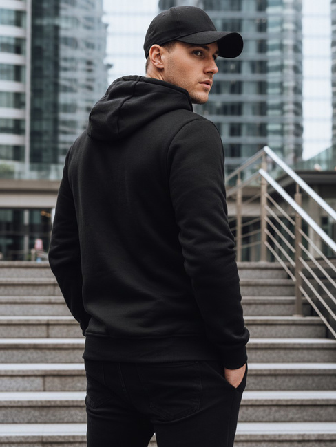 Herren bedrucktes isoliertes Sweatshirt schwarz Dstreet BX5919