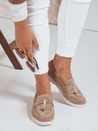 Damen Wildleder beige Mokassins Dstreet ZY1050
