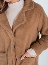 Damen Teddyfell Camel Wintermantel Dstreet NY0758