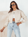 Damen Kunstlederjacke PRIDA Farbe Beige DSTREET TY4265
