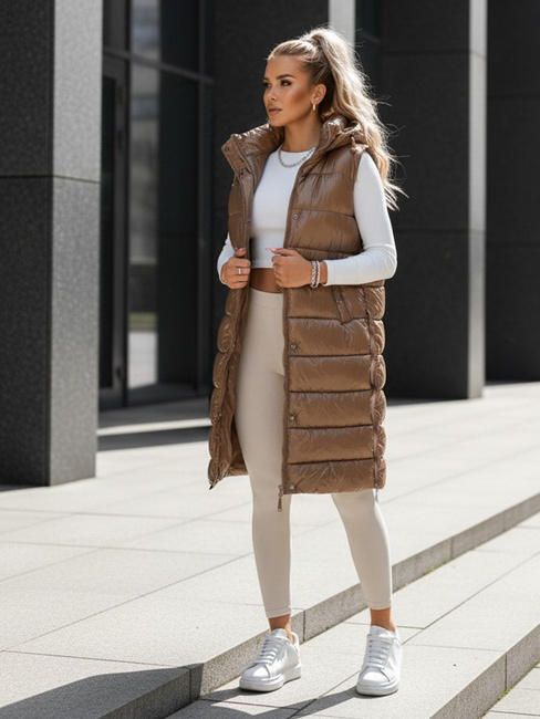 Damen Steppweste GANTINI Farbe Camel DSTREET TY3741