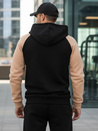 Kamelfarbener und schwarz gestreifter Kapuzenpulli für Herren von Dstreet BX5897
