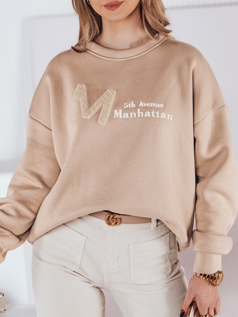 Damen Sweatshirt in Übergröße AVENUE beige Dstreet BY1354