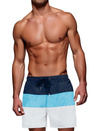 Marineblaue und weiße Badeshorts für Männer Dstreet SX2518