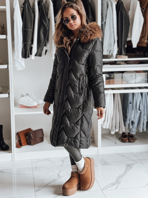 Lange Damen Steppjacke WINTERACT schwarz Dstreet TY4778