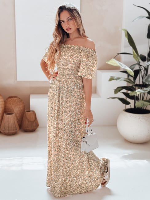 LOVEFLORA Maxikleid mit orangefarbenen Blumen Dstreet EY2635