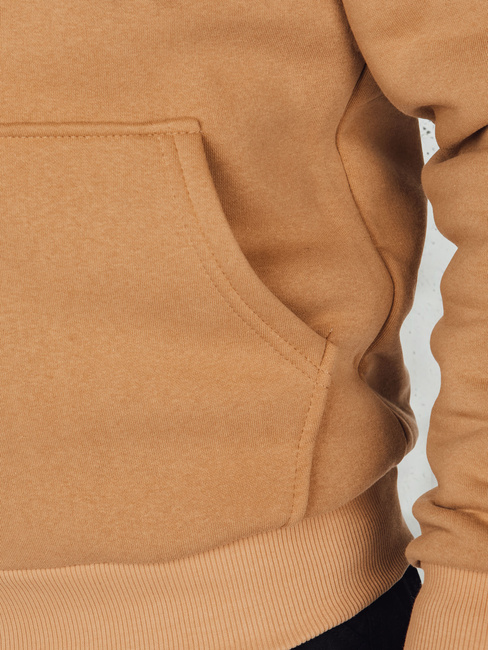 Herren Sweatshirt mit Kapuze und Reißverschluss in camel Dstreet BX5864