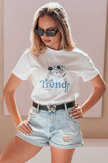 Damen Denim-Shorts mit Gürtel SUMMERFLY blau Dstreet SY0482