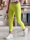 Damen Skinny Hose mit Gürtel VIVASKIN gelb Dstreet UY2461_1