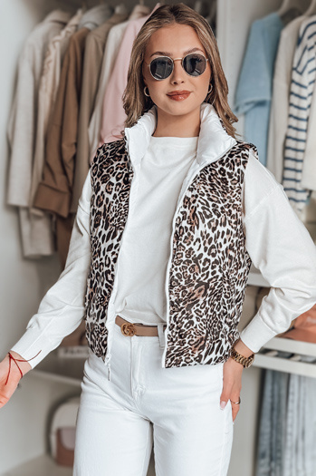 Kurze Damen-Wendeweste CHIPUFF weiß Dstreet TY4821