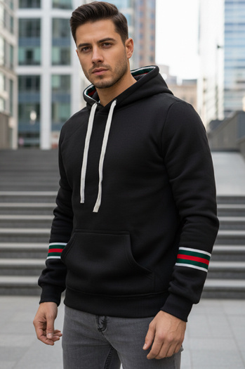 Herren Kapuzenpulli schwarz Dstreet BX5940
