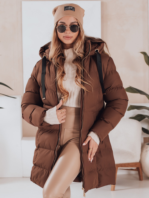 Damen Winterjacke mit Kapuze GABRIELLE braun Dstreet TY4919