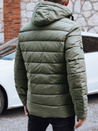 Herren Steppwinterjacke mit Kapuze grün Dstreet TX5058