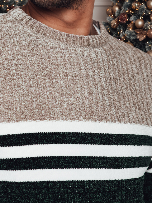 Grün gestreifter Pullover für Männer Dstreet WX2231z