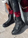 Damen CITYSTRY Schnürstiefel mit klobiger Sohle schwarz Dstreet ZY0539