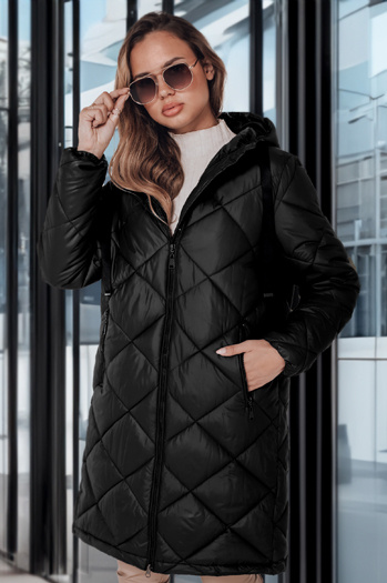 Damen Winterjacke SNOWVIBE schwarz gesteppt Dstreet TY4988
