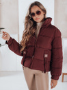 Damen Stepp-Winterjacke mit Kapuze kastanienbraun Dstreet TY5065