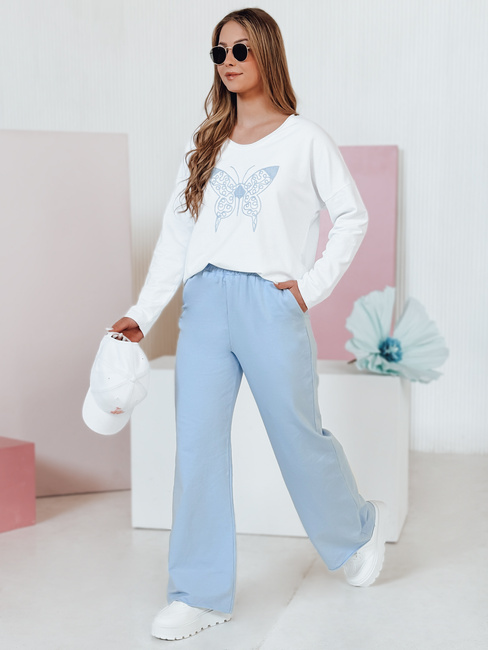 Damen Jogginghose mit weitem Bein DRESLINA blau Dstreet UY2694