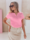Damen Einheitsgröße gerippte Bluse KISS LOOK rosa Dstreet RY2837