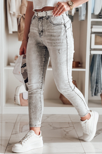 Damen Slim Fit Denim Hose SKINNEX grau Dstreet UY2430