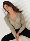 Damen Durchbrochener Pullover GOFFY Farbe Olivegrün DSTREET MY2280