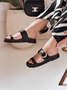 Damen Flip-Flops mit Schnallen KISSWALK schwarz Dstreet ZY0886