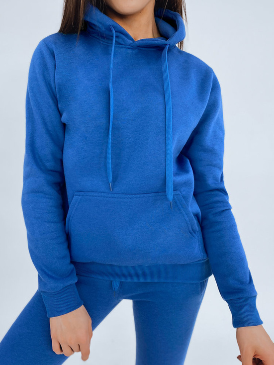 Damen Kapuzenpullover BASIC Blau BY0321